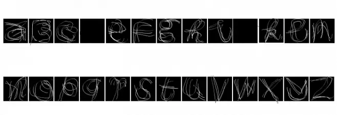 MouseAlphabets फ़ॉन्ट अपरकेस