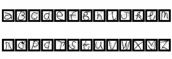 MouseAlphabets Font LOWERCASE