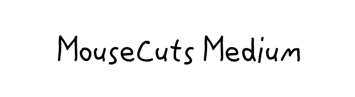 MouseCuts Medium Font