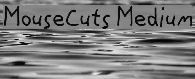 MouseCuts Medium Font examples