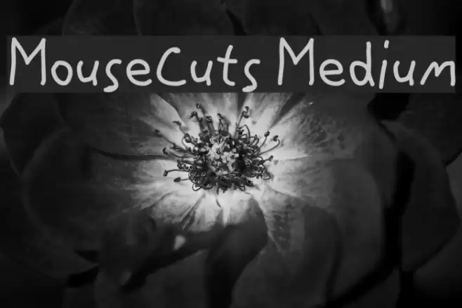 MouseCuts Medium Font examples