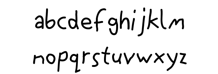 MouseCuts Medium Font LOWERCASE