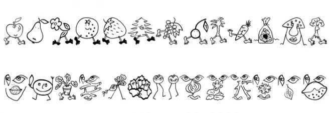 MouseFruitFaces Polices MAJUSCULES