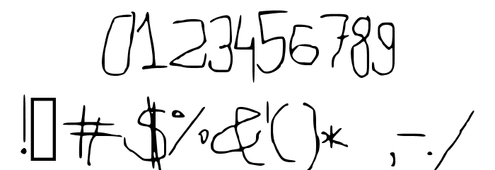 MouseHandwriting Font OTHER CHARS