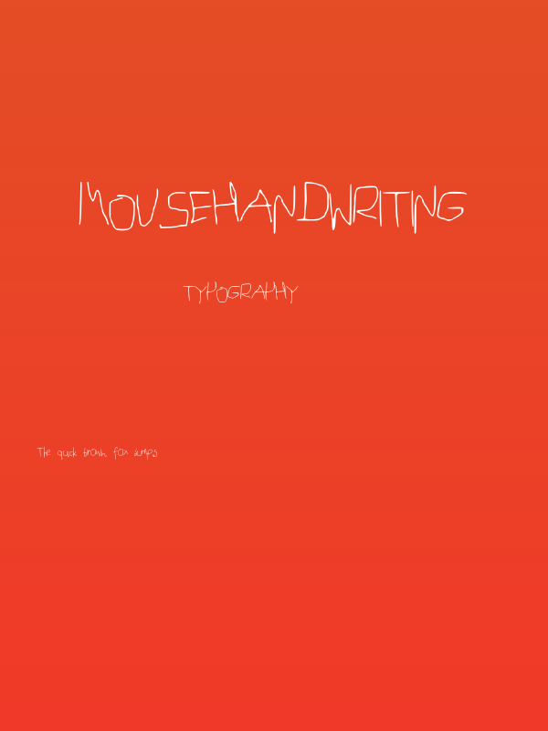MouseHandwriting Poster