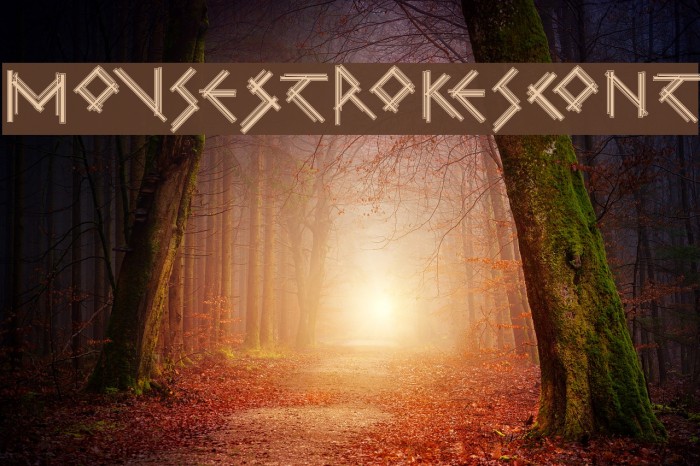 MouseStrokesCont Font examples