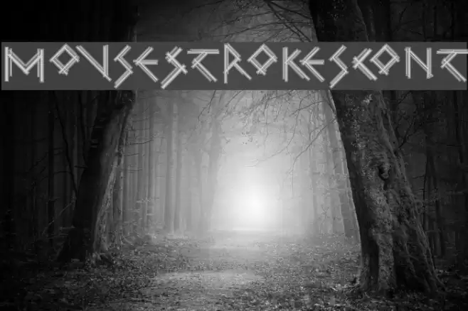 MouseStrokesCont Font examples