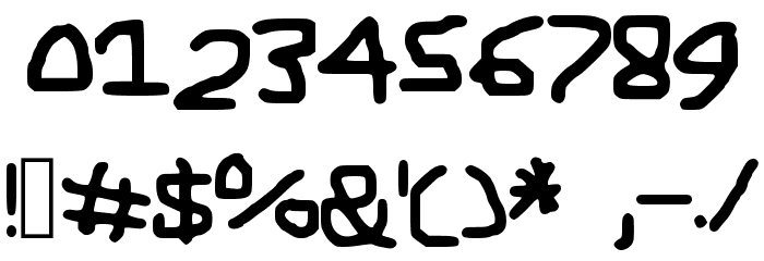 MouseWritten Font OTHER CHARS