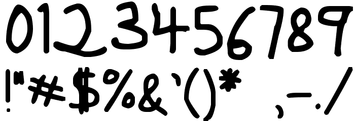 Mousedrawn Font OTHER CHARS