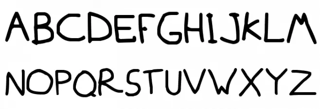 Mousedrawn خط أحرف كبيرة