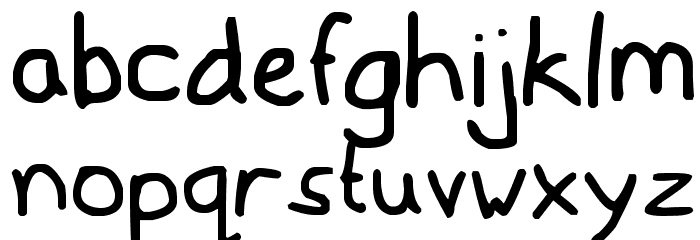 Mousedrawn Font LOWERCASE