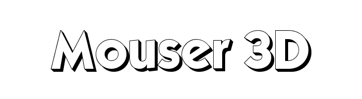 Mouser 3D Font