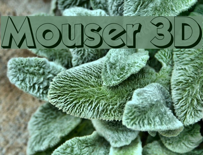 Mouser 3D Font examples
