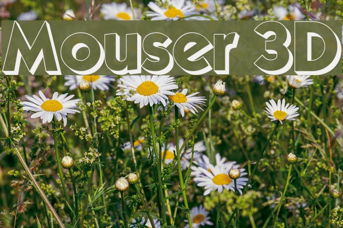 Mouser 3D Font examples