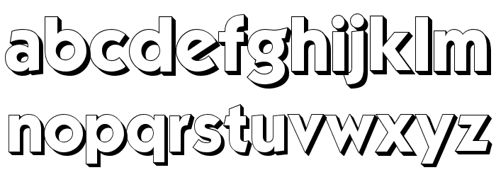 Mouser 3D Font LOWERCASE