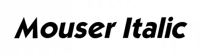 Mouser Italic  Frei Schriftart Herunterladen