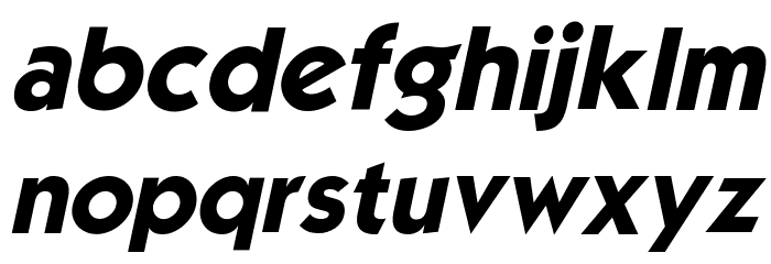 Mouser Italic Font LOWERCASE