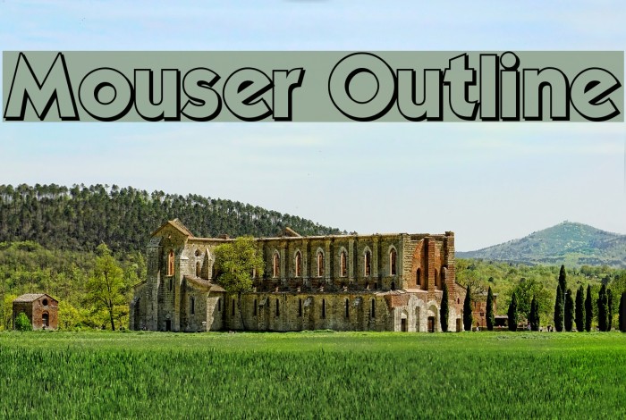 Mouser Outline Font examples