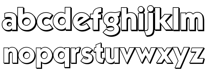 Mouser Outline Font LOWERCASE