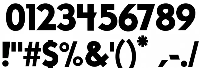 Mouser Font OTHER CHARS