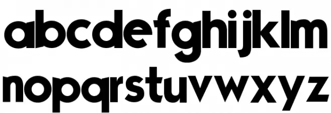 Mouser Font LOWERCASE