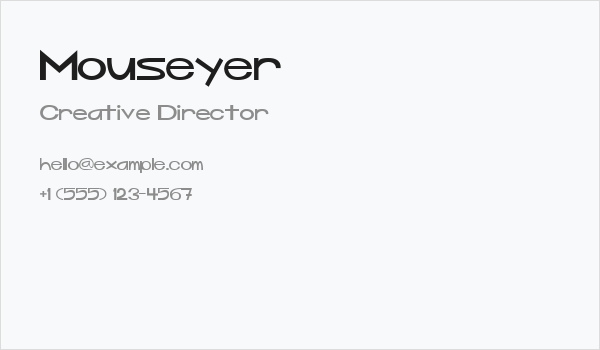 Mouseyer Business Card