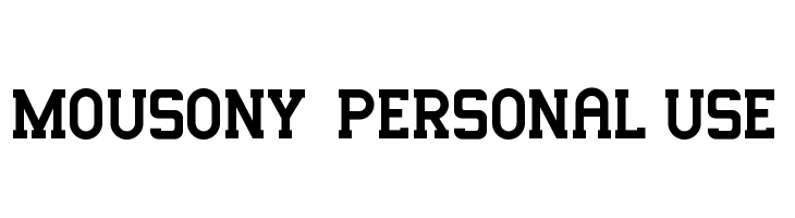 Mousony - Personal Use  Frei Schriftart Herunterladen