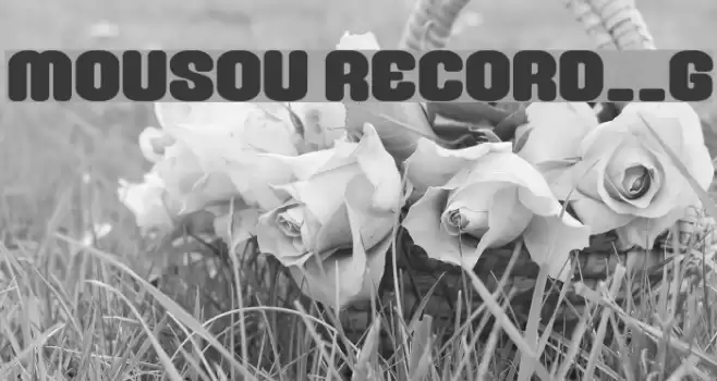 Mousou Record__G Font examples