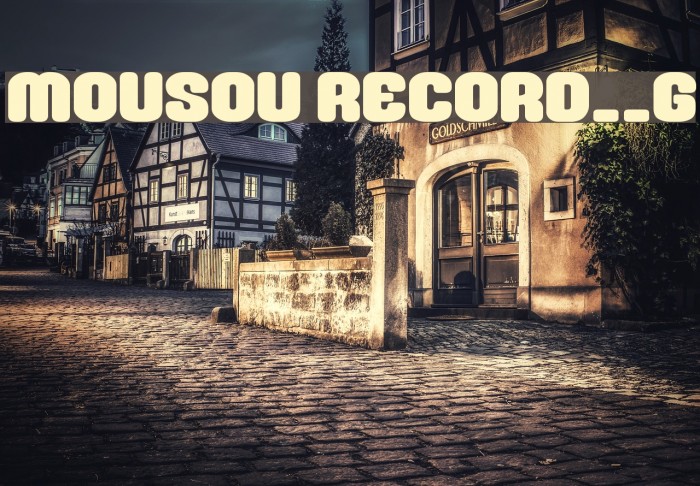 Mousou Record__G Font examples