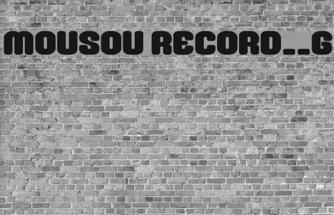 Mousou Record__G Font examples