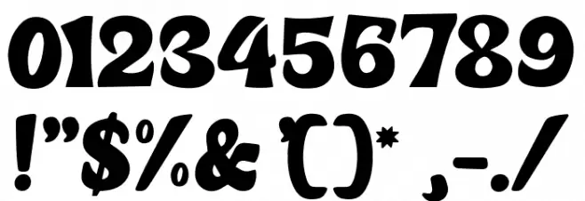 Moustache Choubidou フォント その他の文字