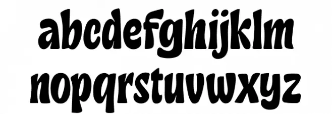 Moustache Choubidou フォント 小文字