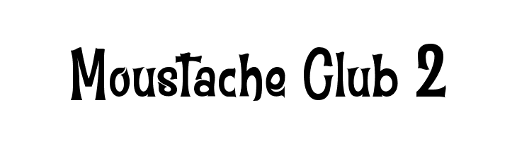 Moustache Club 2  フリーフォントのダウンロード