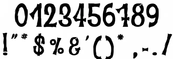 Moustache Club Font OTHER CHARS