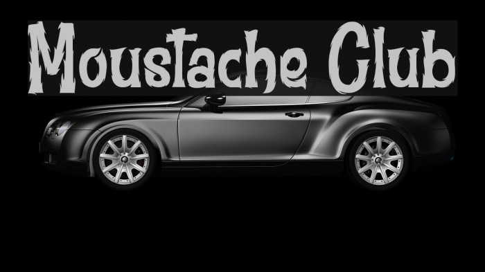 Moustache Club Font examples