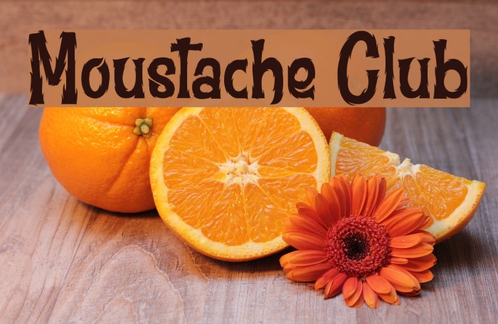 Moustache Club Font examples