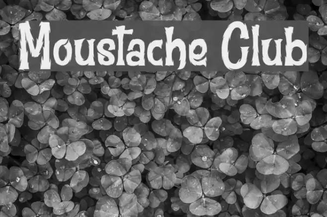 Moustache Club Font examples