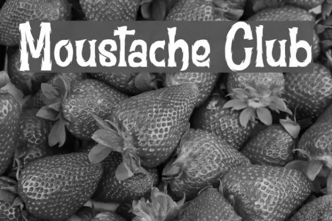 Moustache Club Font examples