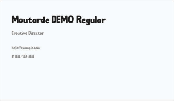 Moutarde DEMO Regular Business Card