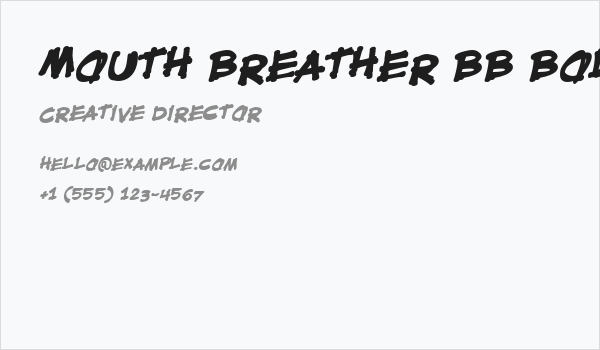 Mouth Breather BB Bold Business Card
