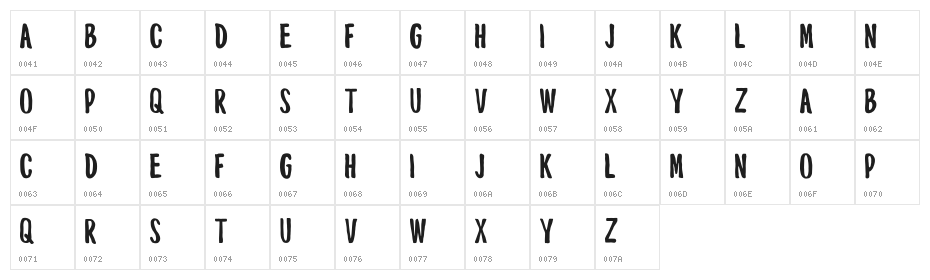 Mouthpiece Regular Character Map