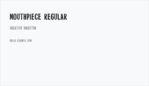 Mouthpiece Regular Business Card