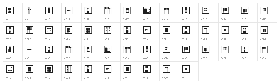 Mouvman Regular Character Map