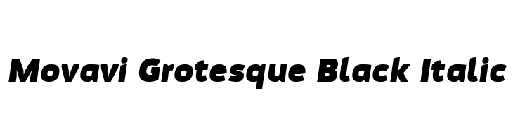 Movavi Grotesque Black Italic Font