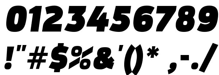 Movavi Grotesque Black Italic Font OTHER CHARS