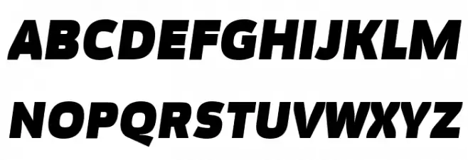 Movavi Grotesque Black Italic Schriftart Groß