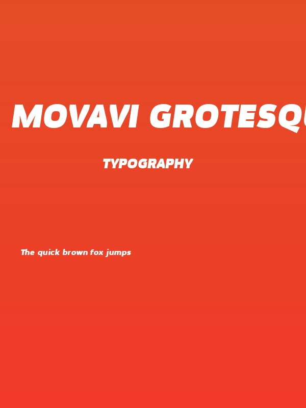Movavi Grotesque Black Italic Poster