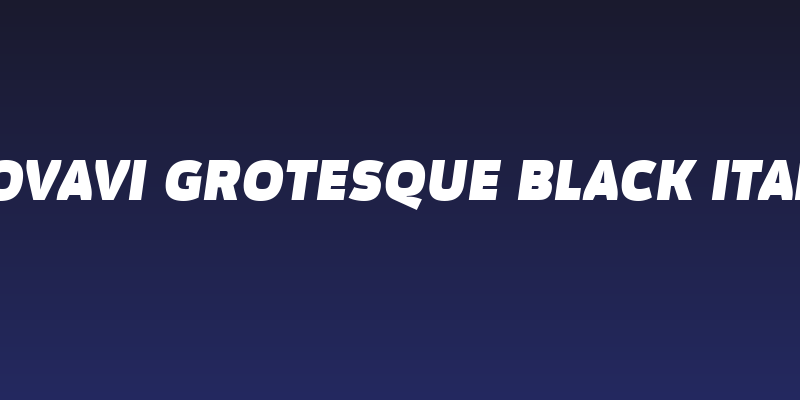 Movavi Grotesque Black Italic Social Header