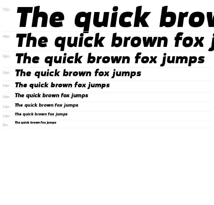 Movavi Grotesque Black Italic Waterfall