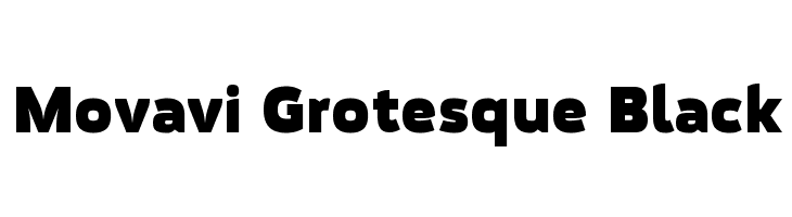 Movavi Grotesque Black Font